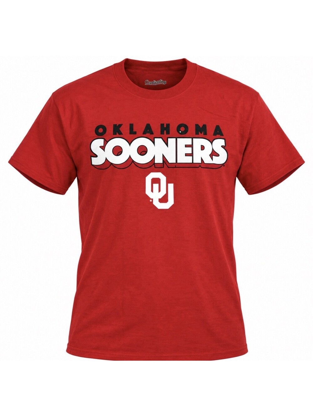 Captivating Oklahoma Sooners T-Shirt Medium Red OU Logo NCAA Short Sleeve NWOT